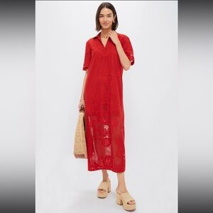 Tuckernuck Crimson Lace Marta Dress